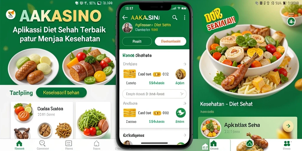 Tampilan antarmuka AAKASINO untuk Diet Sehat yang interaktif dan menarik.