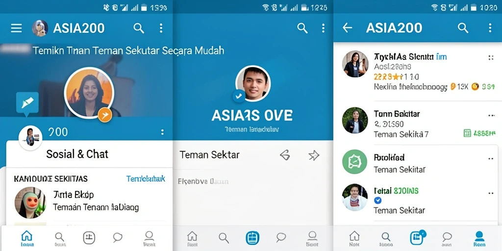 Tampilan antarmuka ASIA200 yang simpel dan fungsional untuk Teman Sekitar.