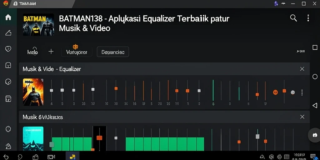 Antarmuka intuitif BATMAN138 untuk pengaturan Equalizer.