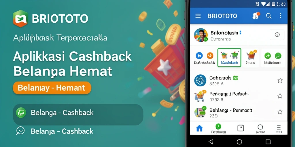 Antarmuka pengguna BRIOTOTO menampilkan berbagai penawaran cashback menarik.