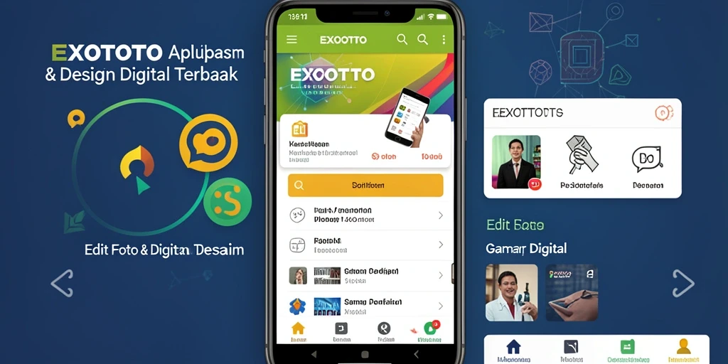 Antarmuka pengguna EXOTOTO yang intuitif dan fungsional untuk mengedit gambar.