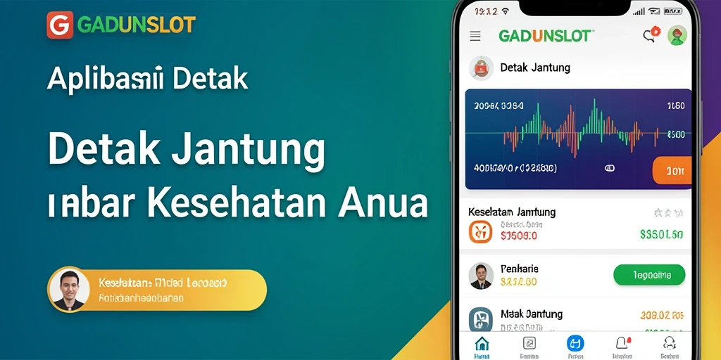 Tampilan antarmuka GADUNSLOT dengan grafik detak jantung.