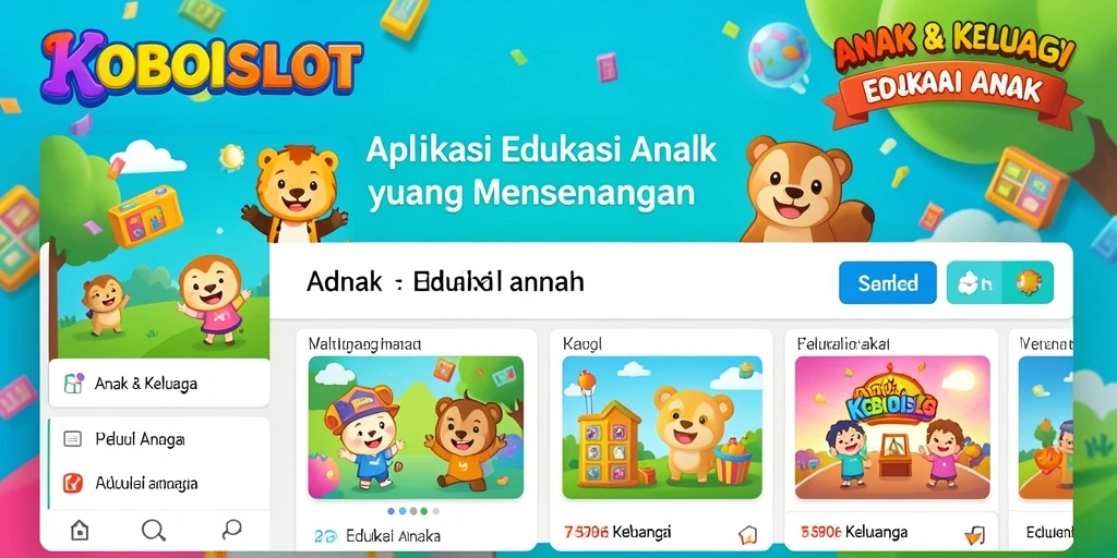 Tampilan antarmuka KOBOISLOT yang interaktif dan mendidik.