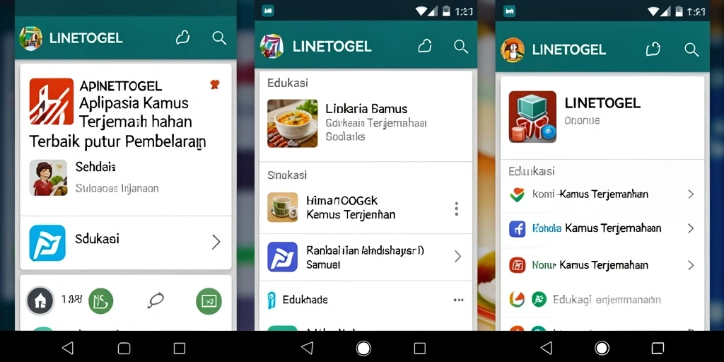 Antarmuka pengguna LINETOGEL yang menarik dan mudah digunakan.