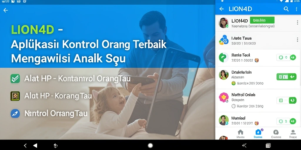 Tampilan antarmuka LION4D untuk kontrol orang tua yang mudah digunakan.