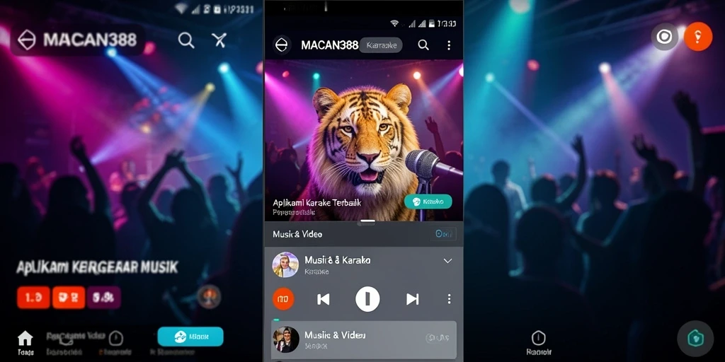 Tampilan antarmuka aplikasi Karaoke MACAN388 yang menarik dan fungsional.