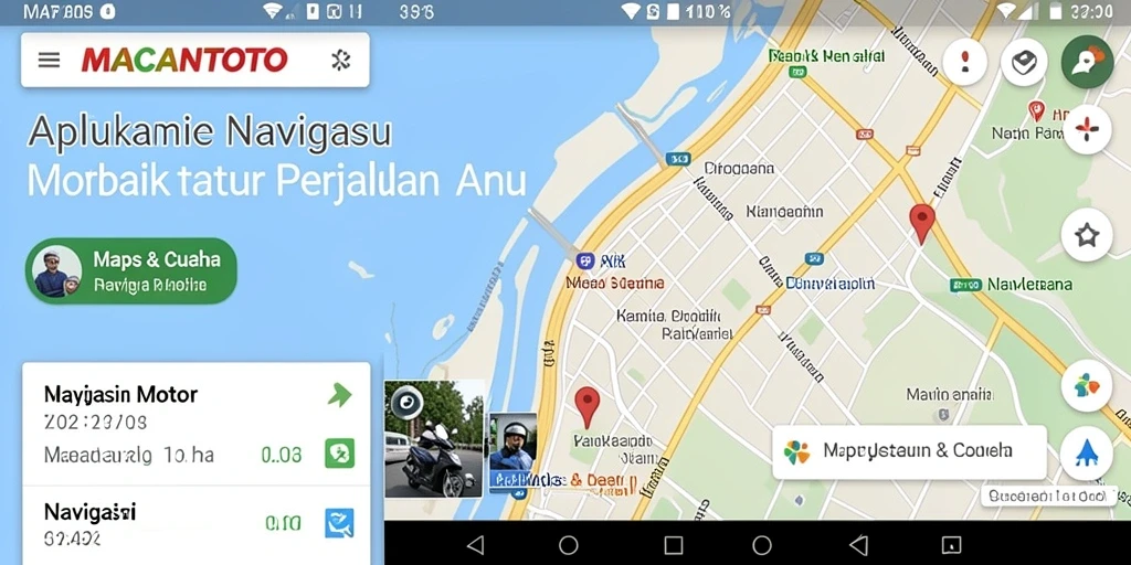 Antarmuka pengguna MACANTOTO untuk navigasi motor yang sederhana dan efektif.