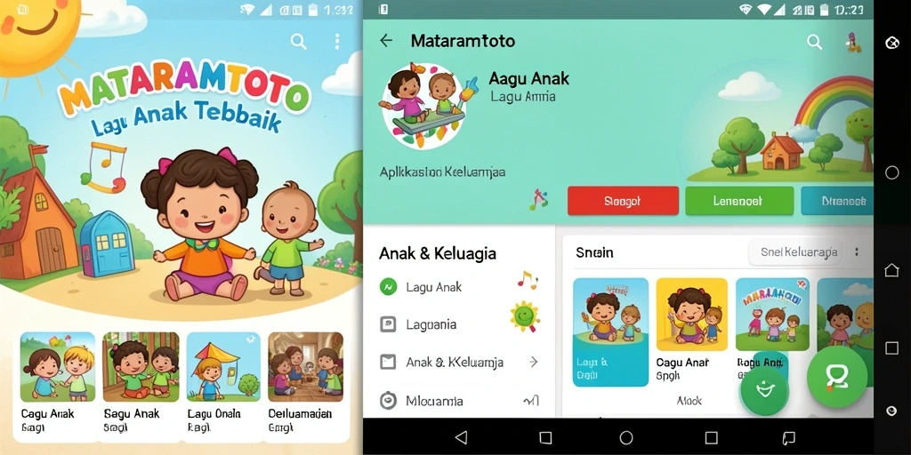 Antarmuka menarik di MATARAMTOTO dengan lagu-lagu ceria untuk anak.