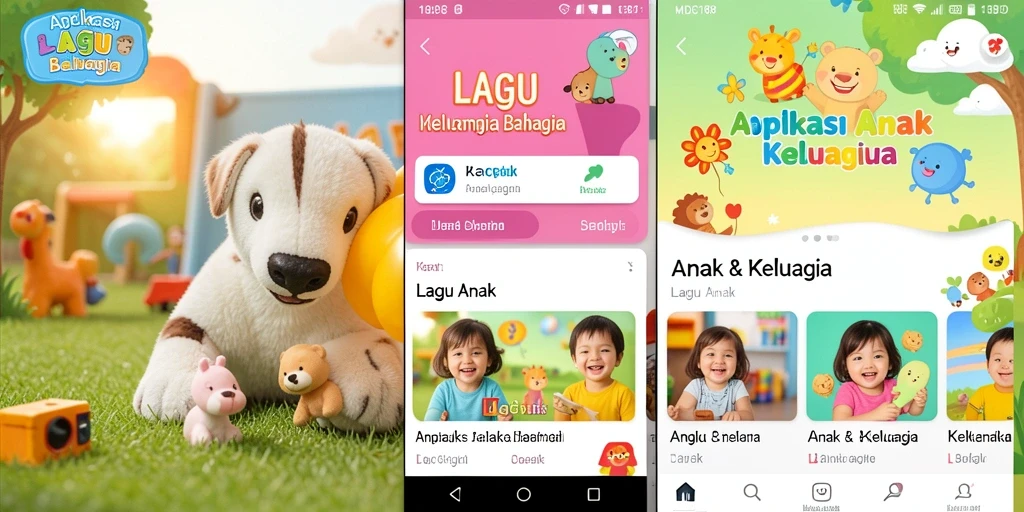 Antarmuka ceria MDG188 dengan berbagai lagu anak.