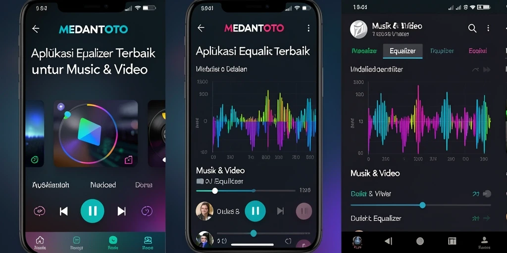 Antarmuka MEDANTOTO dengan pengaturan Equalizer yang intuitif dan mudah digunakan.