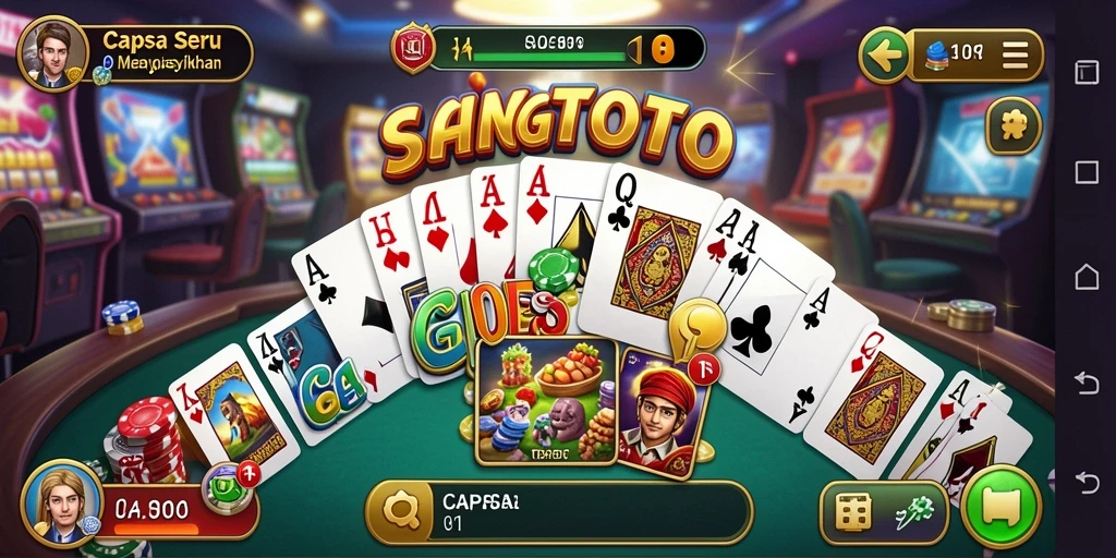 Antarmuka permainan Capsa yang menarik di SANGTOTO.