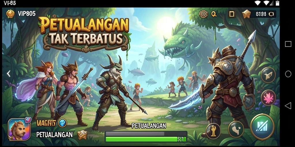 Tangkapan layar menunjukkan antarmuka Petualangan yang mengesankan dari VIP805.