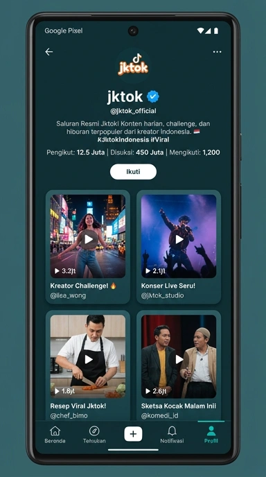 Kanal Resmi jktok untuk Pengguna Android Indonesia